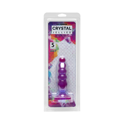 Crystal Jellies purple 5 inch beaded wellness toy in retail packaging at House of Vices
