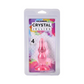 Doc Johnson Crystal Jellies Novice Pop Plug, 4 inches, pink jelly material in blister packaging