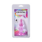 Doc Johnson Crystal Jellies Novice Pop Plug in pink, 4 inches, in clear blister packaging.