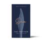 Deia The Feather blue silicone vibrating tickler product box, premium wellness gift