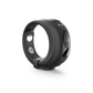 Black silicone vibrating ring wellness accessory on white background, House of Vices