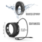 Gray silicone vibrating wellness ring, waterproof, rechargeable, with USB cable at House of Vices