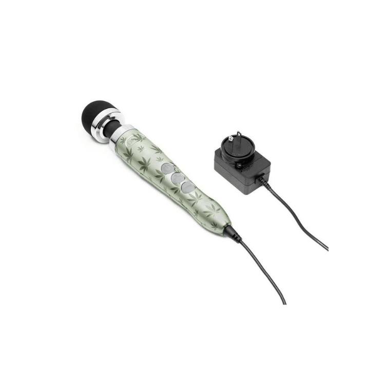 Doxy_Die_Cast_3_Wand_Plug-In_Wand_Massager_-_Cannabis_Print_2 - House of Vices 