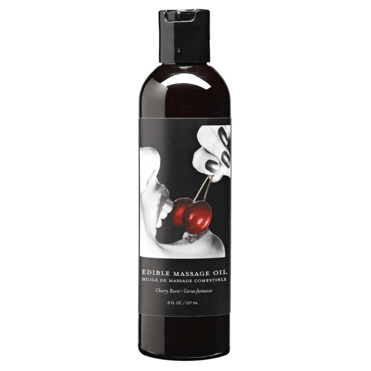 EarthlyBodyHempSeedEdibleMassageOilCherry8oz - House of Vices 