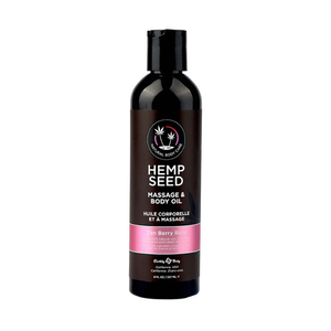 Earthly Body Hemp Seed Zen Berry Rose massage and body oil 8oz bottle, House of Vices wellness