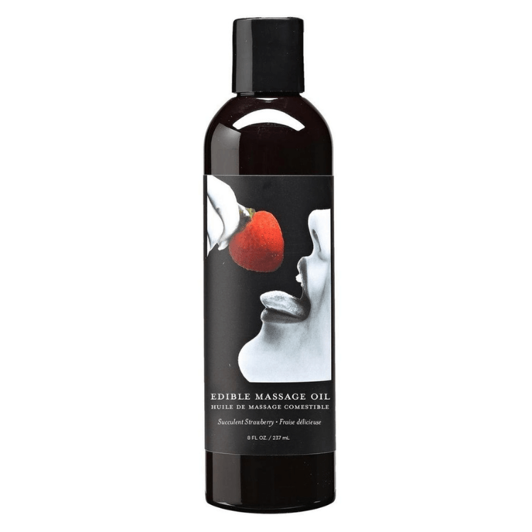 Earthly_Body_Hemp_Seed_Edible_Massage_Oil_Strawberry_8_oz - House of Vices 