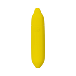 Yellow banana-shaped personal massager on white background, House of Vices wellness product