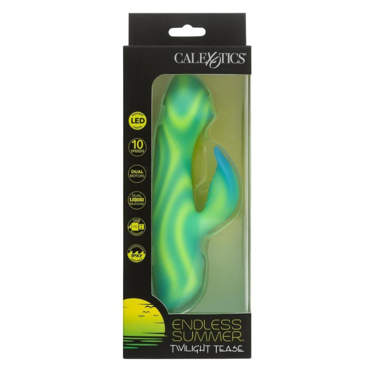 Calexotics Endless Summer Twilight Tease dual motor vibrator with LED lights, 10 speeds, waterproof