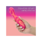 Pink flexible shaft vibrator held in hand, curves with you for intimate pleasure