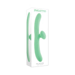 Light green Meet Me Halfway internal stimulator in white packaging.