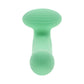 Light green silicone massage toy with a textured head and rounded base