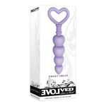 Light purple heart-shaped beaded silicone plug in retail packaging, House of Vices wellness store