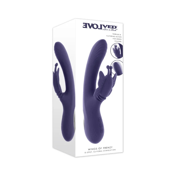 Purple Wings of Frenzy clitoral stimulator with fluttering action for pleasure