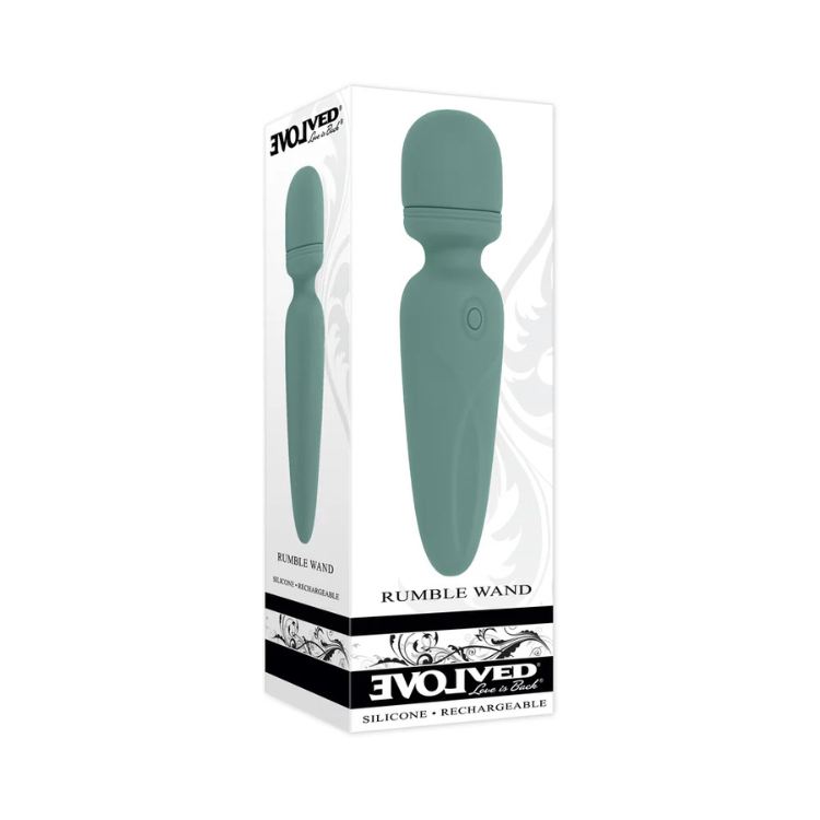 Evolved_Rumble_Wand_Rechargeable_Vibrating_Mini_Wand_Silicone_Green3 - House of Vices 