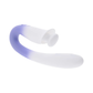 Curved lilac and white silicone wellness massager with buttons, House of Vices premium toy