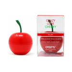 Cherry-shaped nipple cream jar with packaging labeled Crazy Love Cherry.