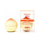 Peach-shaped container and box of peach nipple arousal cream, 8ml size, on white background.