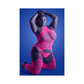 Fantasy Lingerie Glow Captivating High Neck Halter Bodystocking & G-String Set - House of Vices