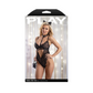 Fantasy Lingerie Play Feral For You 4-Piece Cat Costume Set Black - House of Vices 