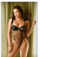 FantasyLingerieTeaseStevieFloralEmbroideredMeshBodysuitBlackXL_2XL2 - House of Vices 