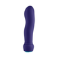 Purple FemmeFunn Sormi Bullet, curved silicone wellness toy on white background