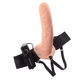 FetishFantasySeriesVibratingHollowStrap-OnDildoandAdjustableHarnesswithWiredRemoteControl8in - House of Vices 
