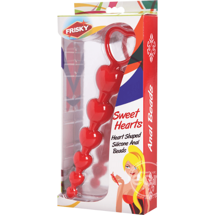 Frisky Sweet Heart Silicone Anal Beads - House of Vices 