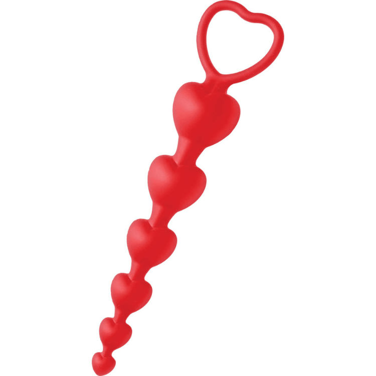 Frisky Sweet Heart Silicone Anal Beads - House of Vices 