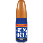 Gun Oil H2O water-based lubricant 2 oz bottle with blue label and gold cap