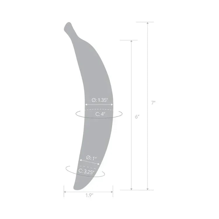 Glas Banana Joy 7 in. Glass Dildo - House of Vices