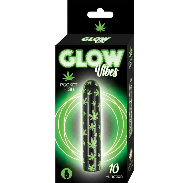 Glow_Vibes_-_Pocket_High_Rechargeable_-_Bullet_-_Glow-in-The-Dark_-_Black_Box - House of Vices 