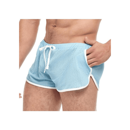 Goal-Line-Side-Split-Mesh-Booty-Shorts-Blue - House of Vices 