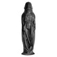 Black Darth Vader-themed adult toy with cape and helmet, standing on base