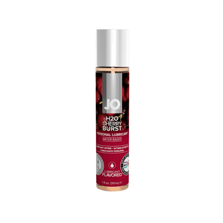 JO-H2O-Water-Based-Flavored-Lubricant-Cherry-Burst-1oz - House of Vices 