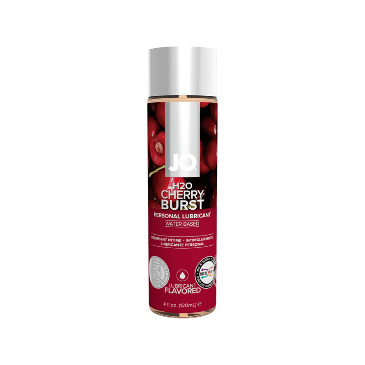 JO-H2O-Water-Based-Flavored-Lubricant-Cherry-Burst-4oz - House of Vices 