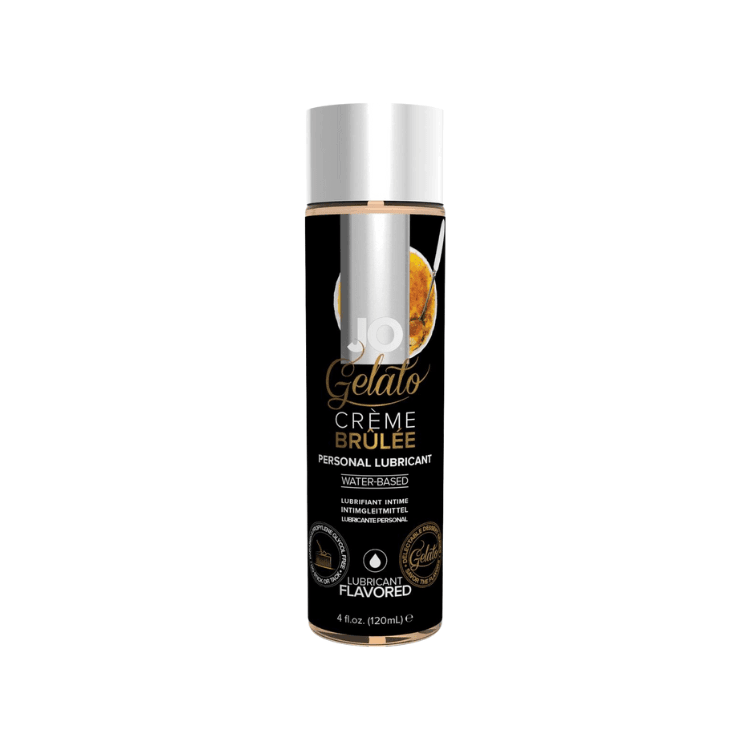 JO-H2O-Water-Based-Flavored-Lubricant-Gelato-Creme-Brulee-4oz - House of Vices 