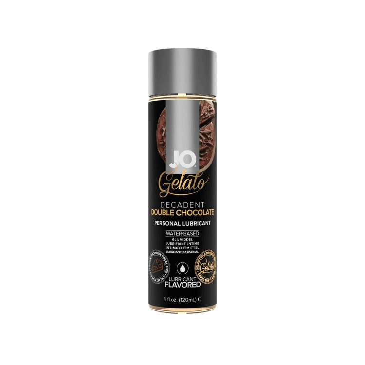 JO-H2O-Water-Based-Flavored-Lubricant-Gelato-Decadent-Double-Chocolate-4oz - House of Vices 