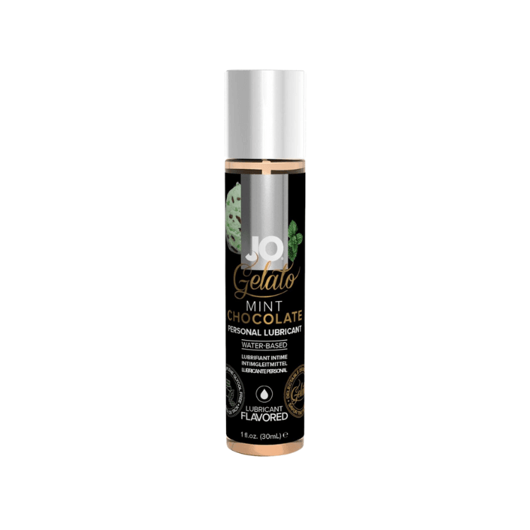 JO-H2O-Water-Based-Flavored-Lubricant-Gelato-Mint-Chocolate-1oz - House of Vices 