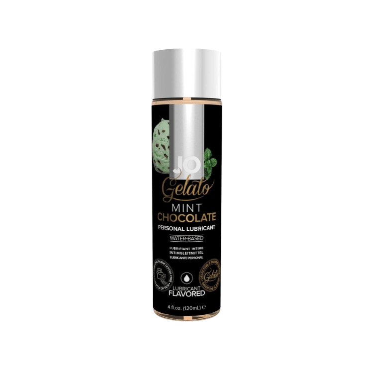 JO-H2O-Water-Based-Flavored-Lubricant-Gelato-Mint-Chocolate-4oz - House of Vices 