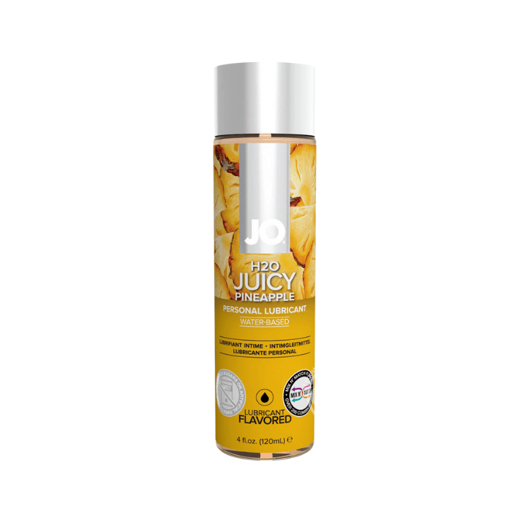 JO-H2O-Water-Based-Flavored-Lubricant-Juicy-Pineapple-4oz - House of Vices 