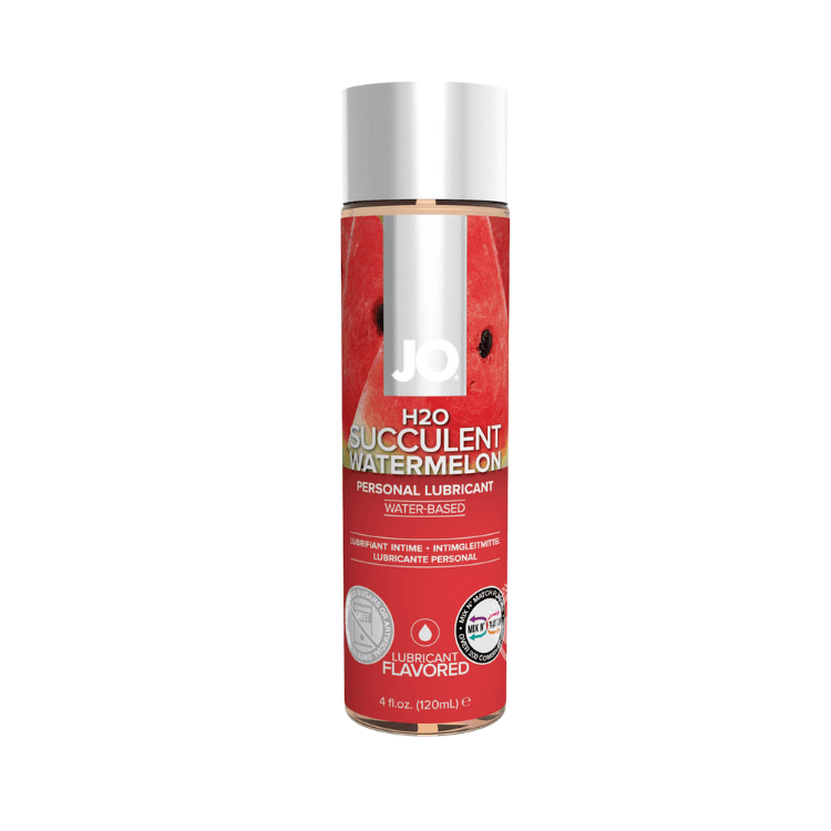 JO-H2O-Water-Based-Flavored-Lubricant-Succulent-Watermelon-4oz - House of Vices 