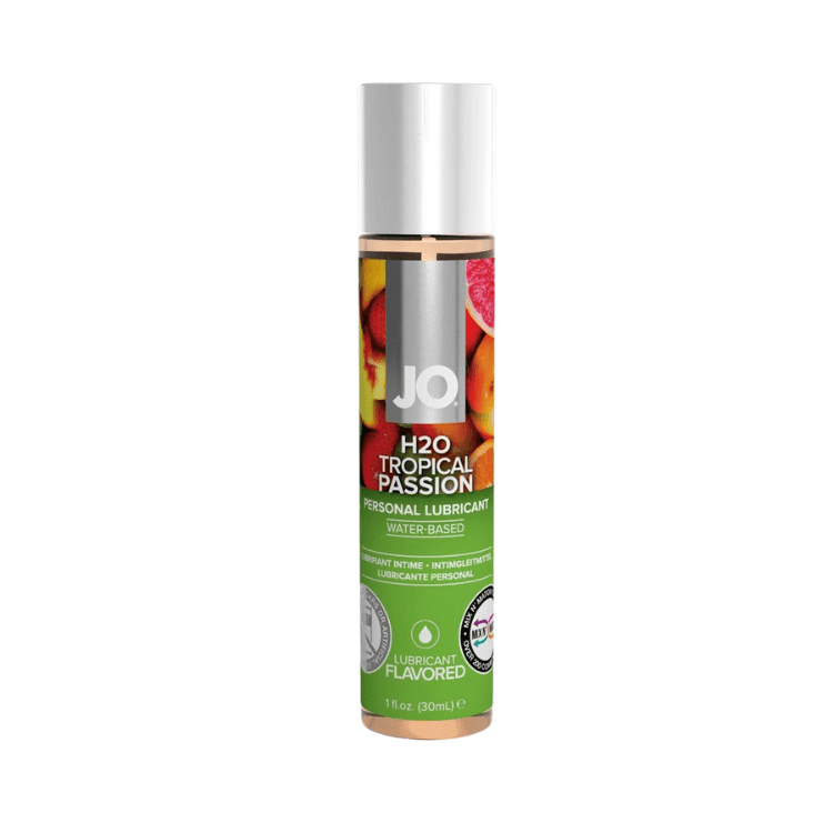 JO-H2O-Water-Based-Flavored-Lubricant-Tropical-Passion-1oz - House of Vices 