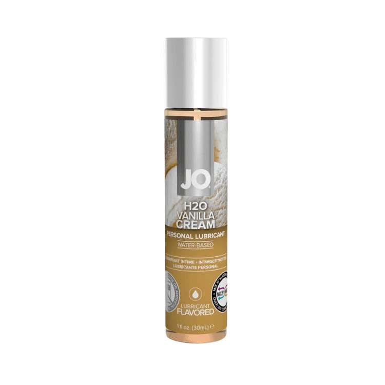 JO-H2O-Water-Based-Flavored-Lubricant-Vanilla-Cream-1oz - House of Vices 