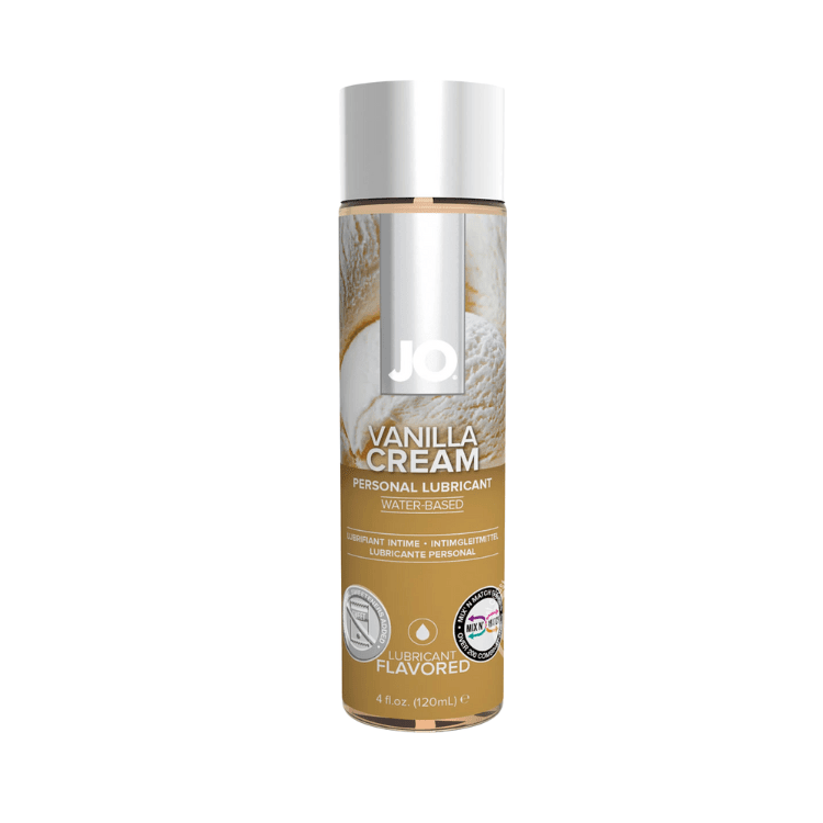 JO-H2O-Water-Based-Flavored-Lubricant-Vanilla-Cream-4oz - House of Vices 