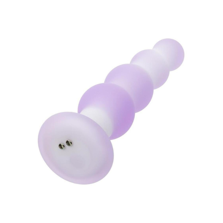 Lavender Haze Beaded Curved Rechargeable Silicone Probe - House of Vices