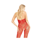 Leg Avenue Seamless Rhinestone Fishnet Bodystocking with Keyhole and Lace Lingerie Detail - House of Vices 