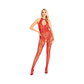 Leg Avenue Seamless Rhinestone Fishnet Bodystocking with Keyhole and Lace Lingerie Detail - House of Vices 