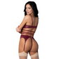 Lust Fetish Kira Burgundy Basque Set - House of Vices 