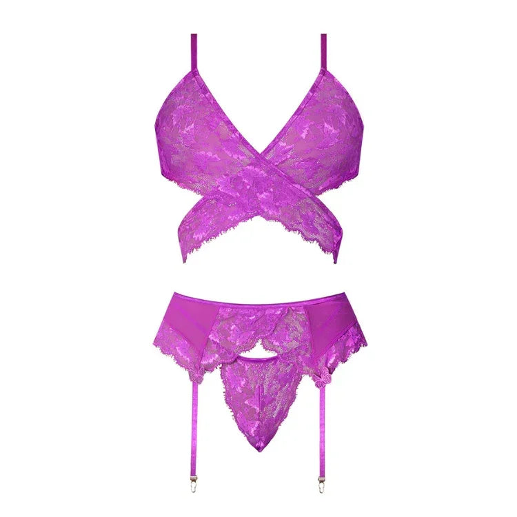 MagicSilkButterflyFantasiesBra_Garter_ThongSetNeonPurple - House of Vices 