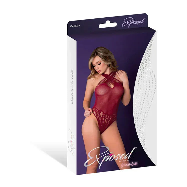 Magic Silk Seamless Crotchless Teddy - House of Vices 